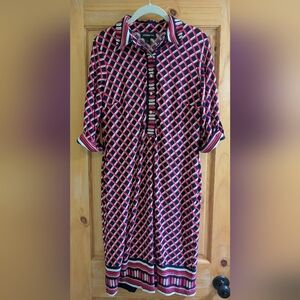 Liz Clairborne Geometric Print Dress Size Medium